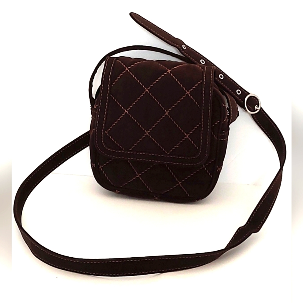 Vera Bradley Brown Crossbody Purse with Adjustable Strap